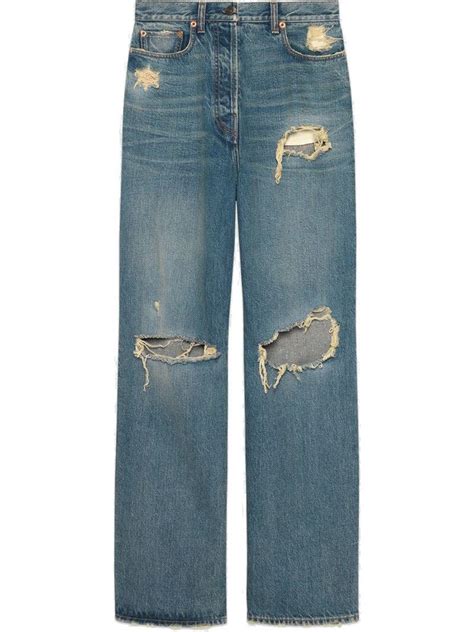 jeans di gucci|gucci distressed jeans.